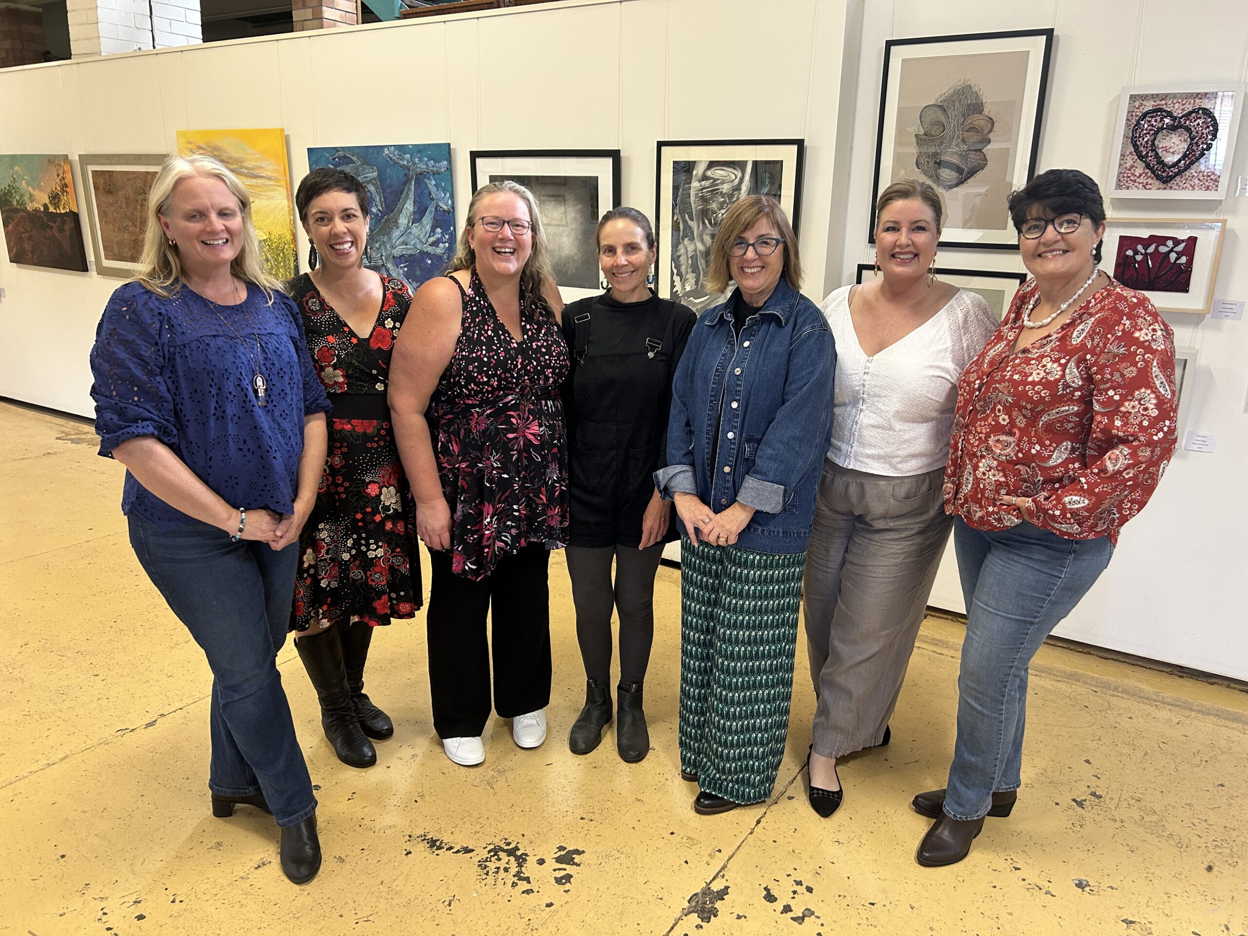 NVWBN committee members at the art exhibition opening